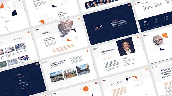 Réalisation du site du Cabinet d'avocats Lyvéas à Paris, Mantes-la-Jolie et Versailles, en partenariat avec l'agence Avocom.