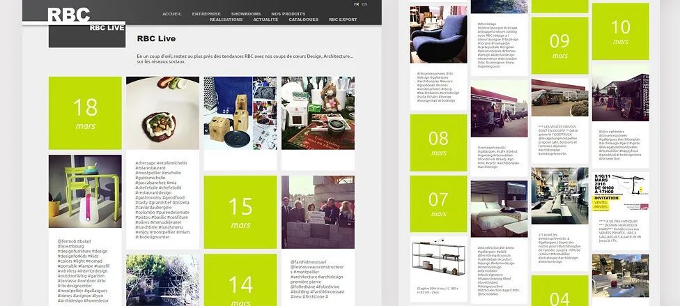Website design news furniture design RBC Furniture by cubedesigners
