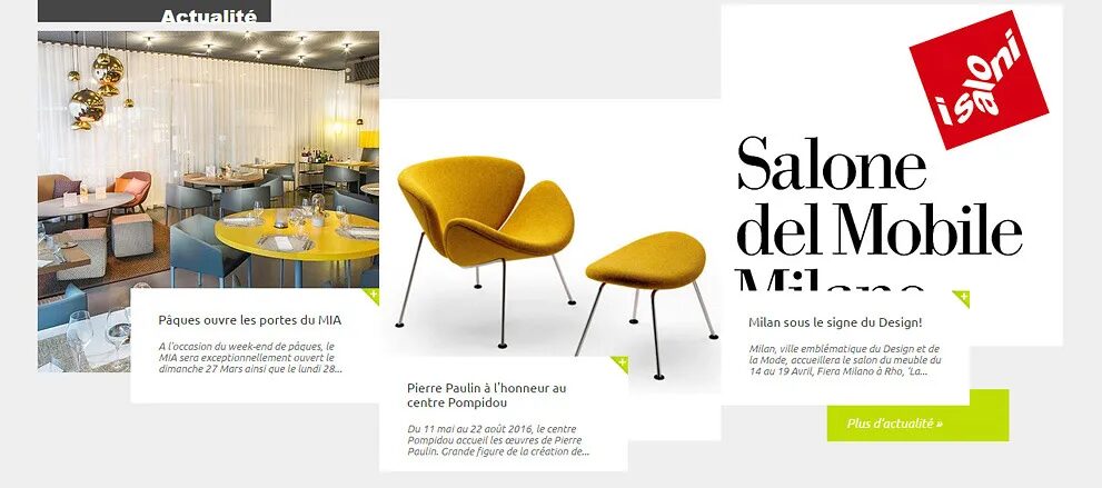 Website design news furniture design RBC Furniture by cubedesigners