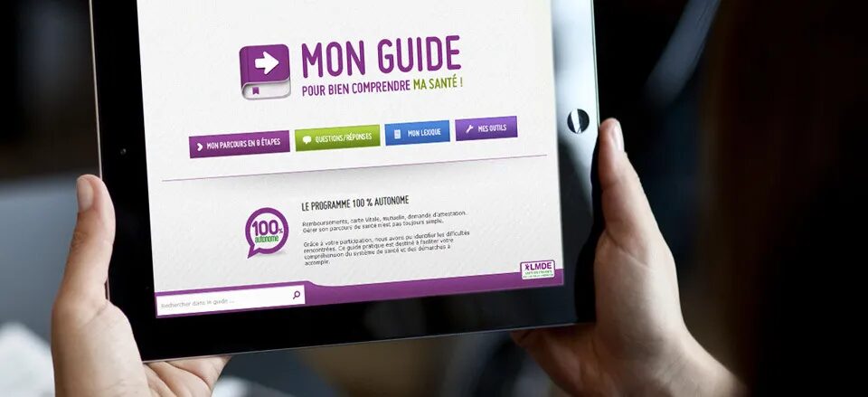 LMDE mobile application design - student social security course 8 steps questions answers tools by cubedesigners
