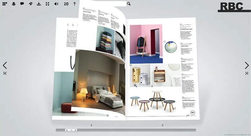 Website creation of RBC Furniture interactive catalogue by cubedesigners