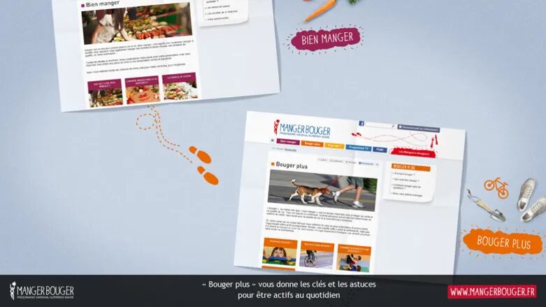 Promotional film design Manger Bouge Pro - national nutrition and health professionals program by cubedesigners
