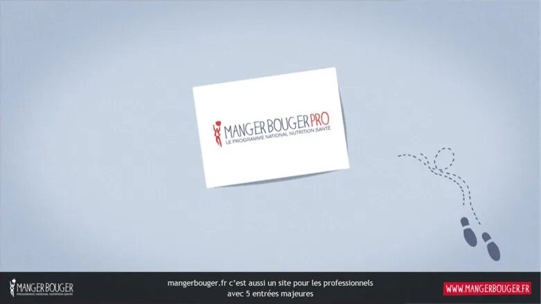 Promotional film design Manger Bouge Pro - national nutrition and health professionals program by cubedesigners