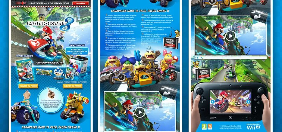 Online game design Fnac Gaming - Mario Kart 8 multiplayer race Nintendo promotion by cubedesigners