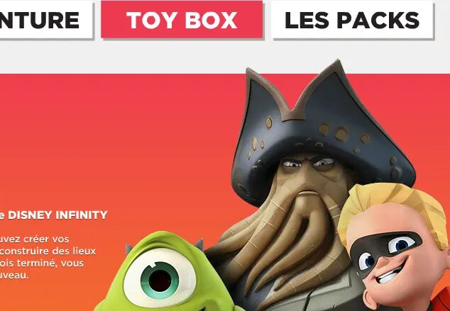 Design Page Toy Box Website Disney Infinity - Davy Jones Bob Incredibles Video Game Universe Figures by cubedesigners