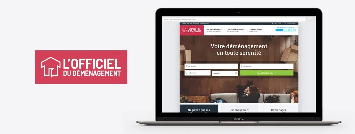 Website creation L'Officiel du Déménagement online moving quote by cubedesigners