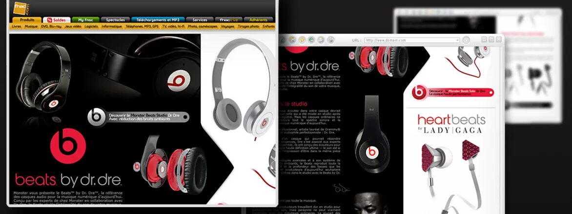 Beats by Dr. Dre promotional visual for Fnac.